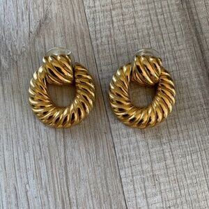 Monet Gold-Tone Twisted Rope Earrings